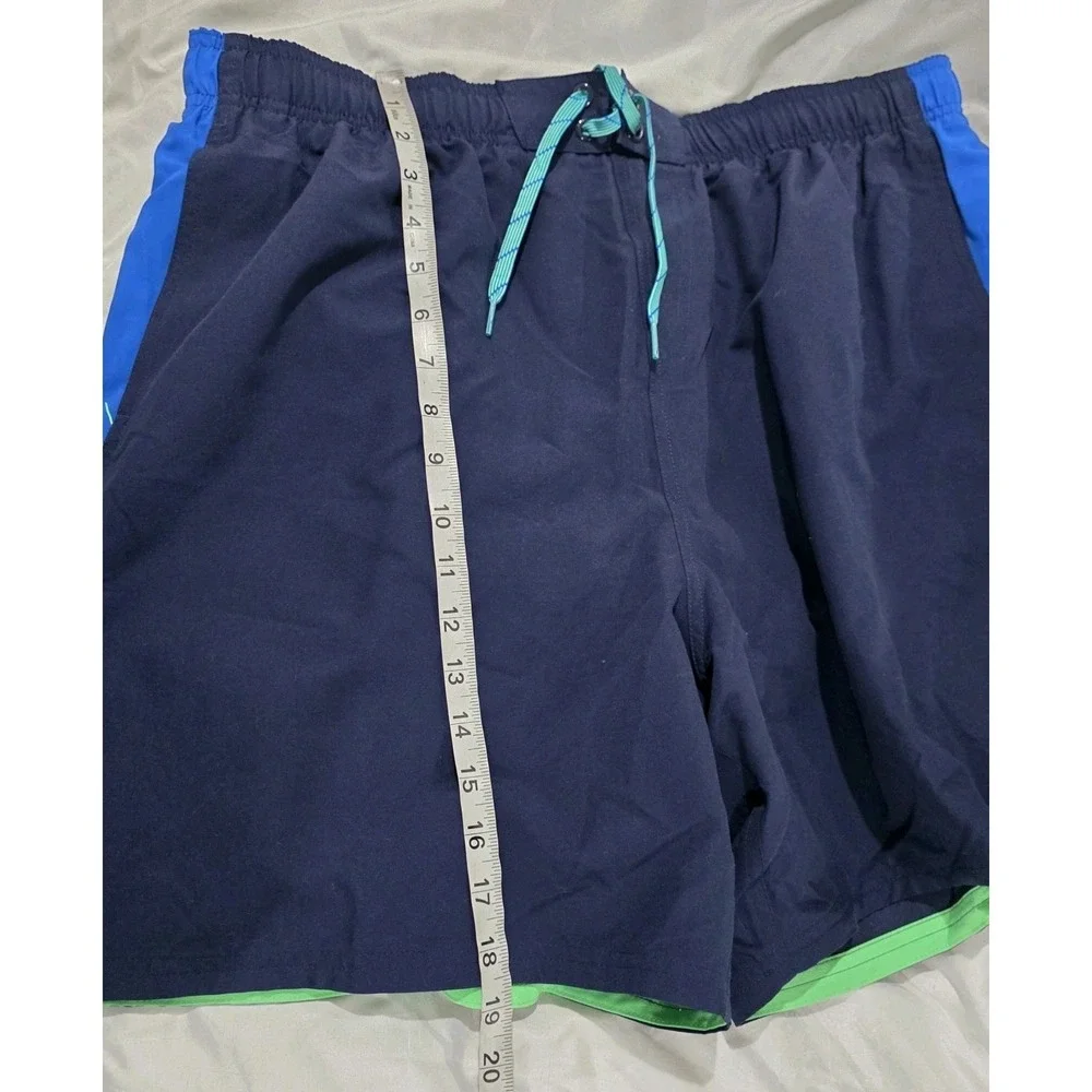 Nike Mens Swim Trunks Size XXL Blue Swoosh Logo Beach Vacation Summer‎